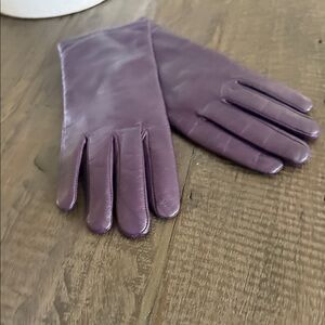 Purple Leather Gloves